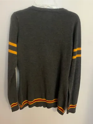 Warner Bros. Gryffindor Charcoal Gray Cardigan with Gold‎ Stripe Accents thumbnail 2