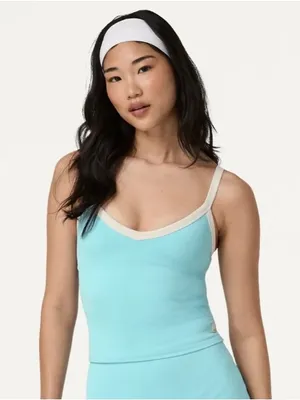 Vuori Sea Folly Blue All The Form V-neck Tank Size Medium NWOT thumbnail 2