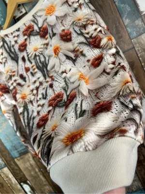 Floral Print Knit Crewneck Sweater thumbnail 9