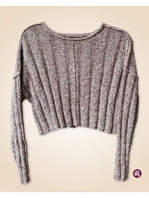 O'Neill Brown Textured Ribbed Knit Sweater Size S thumbnail 1