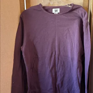 FINAL MARKDOWN Junction west plum Long Sleeve Top xl thumbnail 1