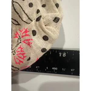 Free People Mixed Print Floral Star Polka Dot Cotton Gauze Tote Bag Pink Black thumbnail 5