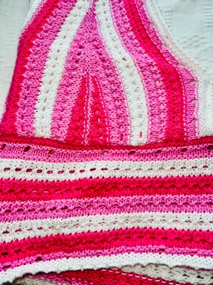 Hollister Pink crochet Halter Top thumbnail 5