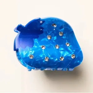 Kate Spade Blue Rhinestone Strawberry Hair Clip thumbnail 1