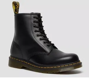 DR MARTENS 1460 Smooth Leather Lace Up Boots Black Ladies size 6 thumbnail 1