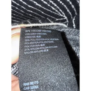 Anthropologie Pietra Knit Jacket Black White Abstract‎ Open Front Blazer Small thumbnail 5