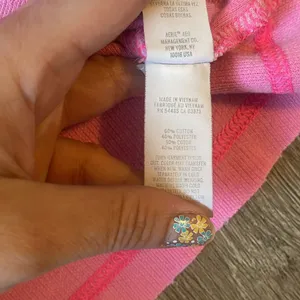 aerie Short Sleeve Thermal Tee in Hot Pink thumbnail 4