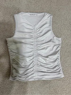 Abercrombie Soft A&F Collection Ruched Tank Top Medium thumbnail 5
