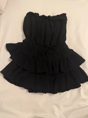 Black Strapless Romper thumbnail 2