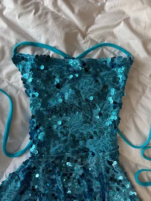 Tasteful Girl Ravewear Angel Sequin Mini Dress Blue XS thumbnail 5