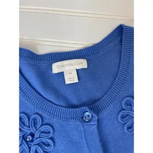 Ralph Lauren CHARTER CLUB Womens Embellished Cardigan Sweater Topper Size XS thumbnail 5