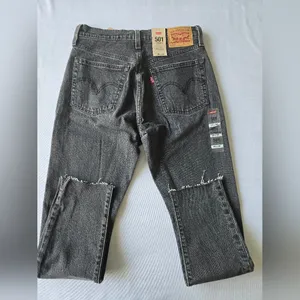 Levi's 501 Skinny High Rise Fitted Through Hip And‎ Thigh Size 26x28 thumbnail 7