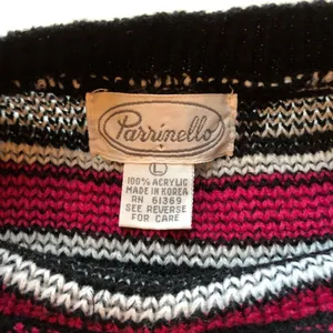 Parrinello Sweater Geometric Pattern Vintage Size L thumbnail 6