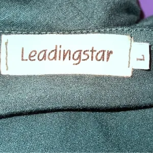 Leadingstar Chic Deep Green Long Sleeve Mock Wrap Dress w/Matching Belt-Size L thumbnail 8