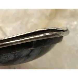 Vintage Handmade Gray Agate Pendant‎ Oxidized Sterling 925 Silver 8.8g Boho thumbnail 7