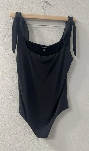 Express Charcoal Body Contour Tank‎ Bodysuit Womens Size M thumbnail 1