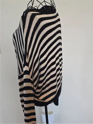 PINK Victoria's Secret Navy and White Striped Crewneck Sweater thumbnail 4