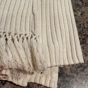 Express Cardigan Sweater‎ Boho Cottage Minimalist Coastal Romantic Ivory Medium thumbnail 7
