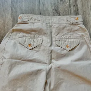 Anthropologie Maeve High Rise Utility Barrel Trouser Pants in Khaki Tan Size 0 thumbnail 11