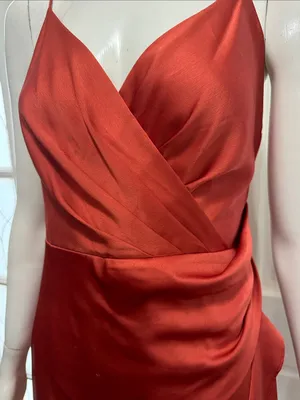 Jay Godfrey Prime Asymmetric Spaghetti Strap Satin Wrap Dress | Size 4 thumbnail 7