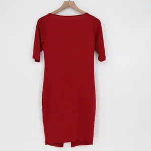 Unbranded Dress Womens Medium Bodycon Red Full Zip Front Square Neck Excellent thumbnail 2