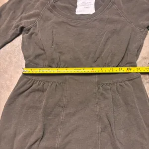 Anthropologie Pure & Good Sweatshirt Midi Dress Olive Green Womens Small thumbnail 4