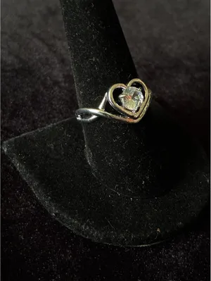 Silver-toned Heart Infinity Engagement Promise Ring CZ Size 9 thumbnail 2