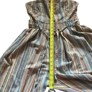 Free people roaming shores strapless cotton romper size small one piece thumbnail 7
