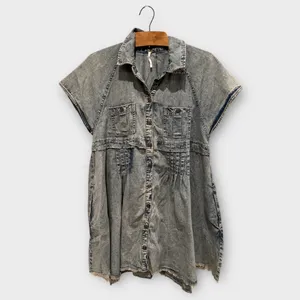 NEW Free People Ronnie Denim Dress Size Small thumbnail 5
