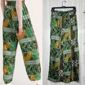 Intimately Free People Patch Things Up Pants Boho Patchwork Paisley sz M Medium thumbnail 2
