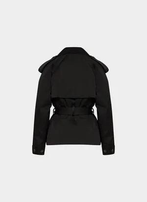 NWOT Aritzia The Davis Short Trench Coat in Black thumbnail 2