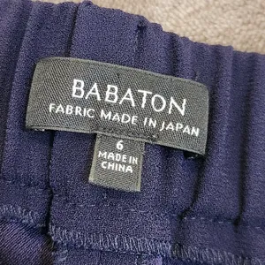 Babaton Dark Navy Blue Pull On Mid Rise Satin Lounge Parker Palazzo Pants Size 6 thumbnail 6