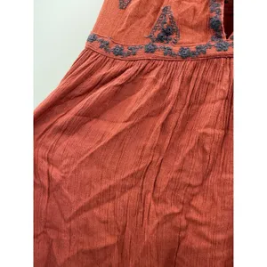 Free‎ People Tunic Womens S Red Embroidered Babydoll V Neck Boho NWT Flawed thumbnail 10