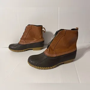 L.L. Bean leather rain winter Duck boots men size 9 M/ GM- Women size 10 M thumbnail 2