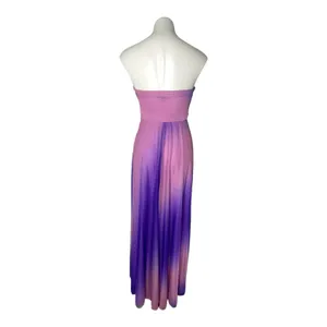 New SEQUIN HEARTS Purple Ombre Strapless Maxi Dress Prom Hoco Formal‎ Sz 5 thumbnail 5