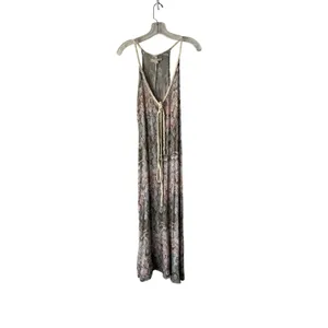 Lovestitch Boho Maxi‎ Dress Small Snake Print Braided Strap Tie Back Rayon Flowy thumbnail 2