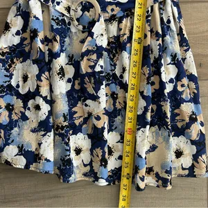 Lulu’s Sunny Attraction Navy Floral Linen Bustier Belted Mini Dress NWOT Large thumbnail 13