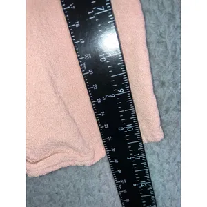 American Threads Wrap Top Peplum Women Large Pink Minimalist Side Tie Cotton thumbnail 6