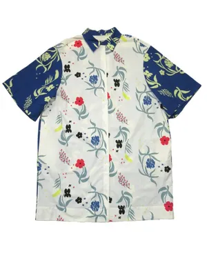 NWT marimekko Fasadi Herbaario Floral Print Cotton Poplin Shirt Dress 40 / 10 thumbnail 7