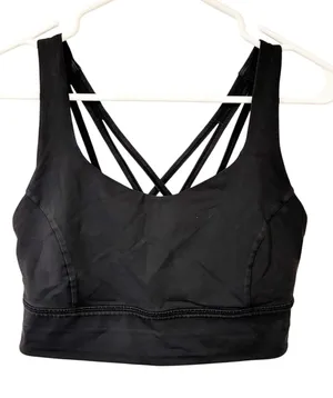 Lululemon Size 10 Free to Be Serene Bra C/D Cup Black Padded Strappy thumbnail 1