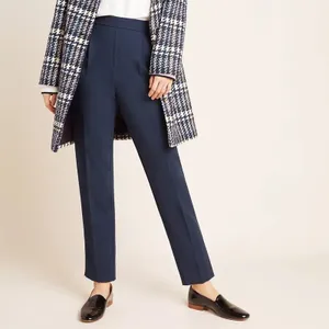 Anthropologie Marin Navy Copley Tapered Pull On Trouser Pants Size Small Preppy thumbnail 3