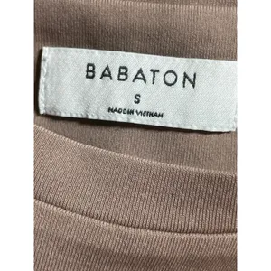 Aritzia Babaton Contour Crew Muscle Women's Beige Sleeveless Tank Bodysuit Top S thumbnail 5