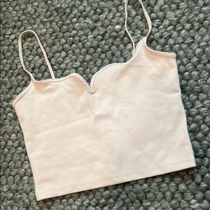 Abercrombie & Fitch Baby Pink Cropped Tank Size Small thumbnail 4