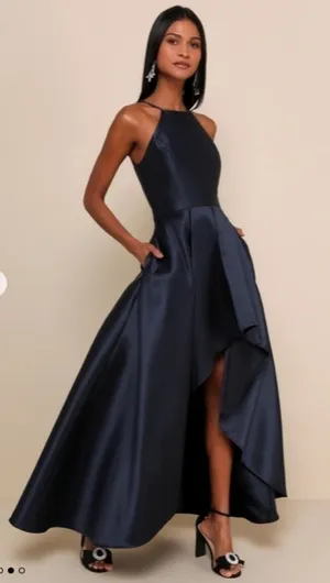 LULU's Prom Wedding Chic Special Event Sexy High Low Hem Dress • Large NWOT thumbnail 1