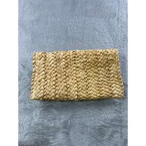 Handmade Straw Clutch Handwoven Purse Boho Coastal Beach Resort Woven Festival Bag thumbnail 8