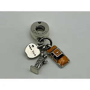 Pandora 797198ENMX New York Highlights Taxi Liberty Apple Dangle Charm Retired thumbnail 3