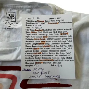 Rip Curl White Printed Crop T-shirt Women Size Medium | 6-36 thumbnail 4