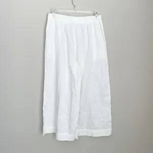 Athleta Size S White Cotton Dreams Culotte Wife Leg Cropped Crop Pants thumbnail 3