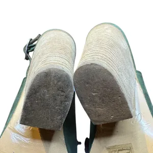 Peter Nappi Shoes Womens Size 7.5 Green Leather Slingback Sandals Block‎ Heel thumbnail 10