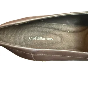 Croft & Barrow Chantal Brown Leather Block Heel Loafers Size 8 Med thumbnail 7